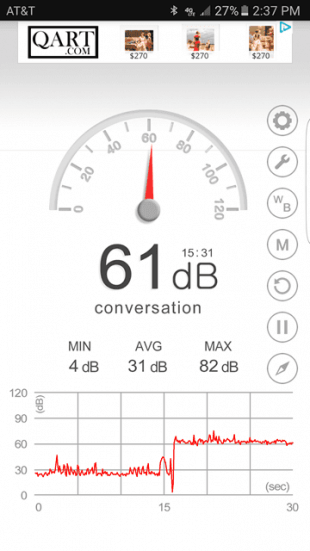 snoring sound decibels