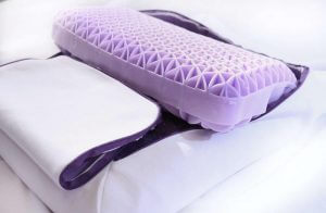 On purple outlet pillow