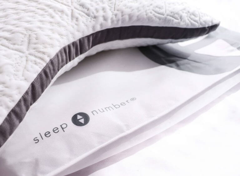 Sleep Number ComfortFit pillow and bag