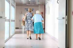 elderly ladies walking