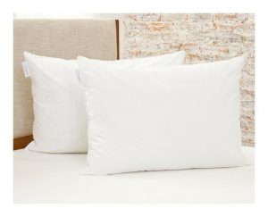 eight pillow brand on a bed