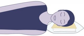 illustration of a lady laying on an eight pillow