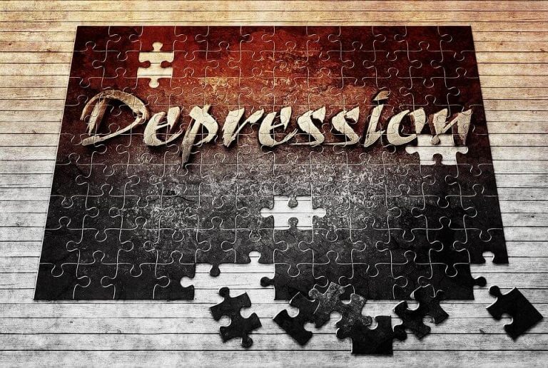Depression puzzle with missing pieces