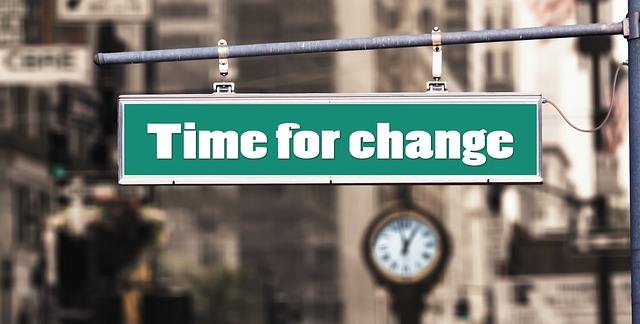 time for change sign