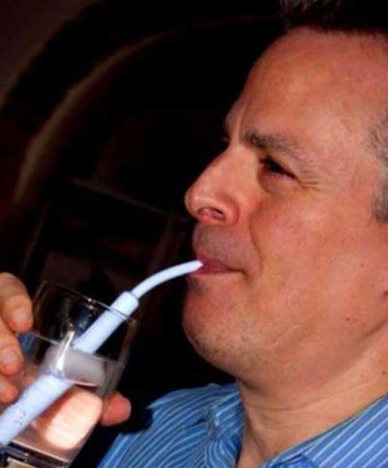 Man using Dream Sipper straw