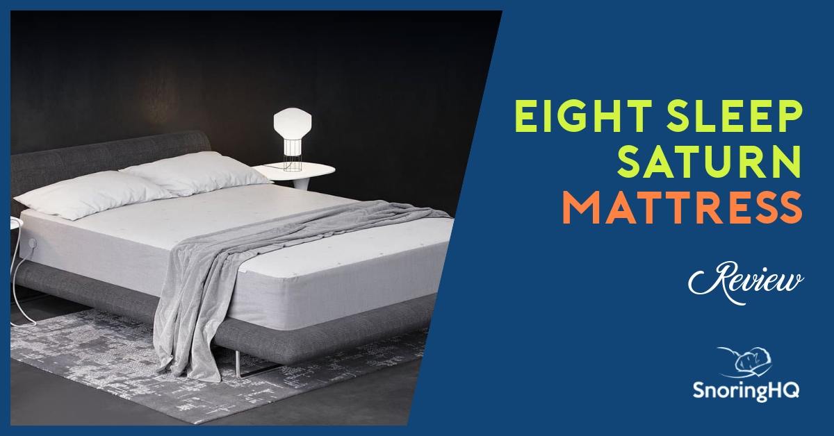 Eight Sleep Saturn Mattress with bed frame and bedside tables