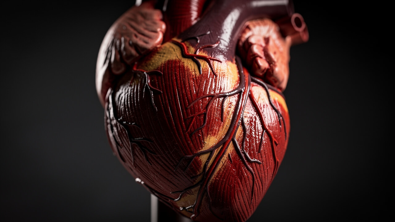 Human heart showing cardiovascular stress from sleep apnea